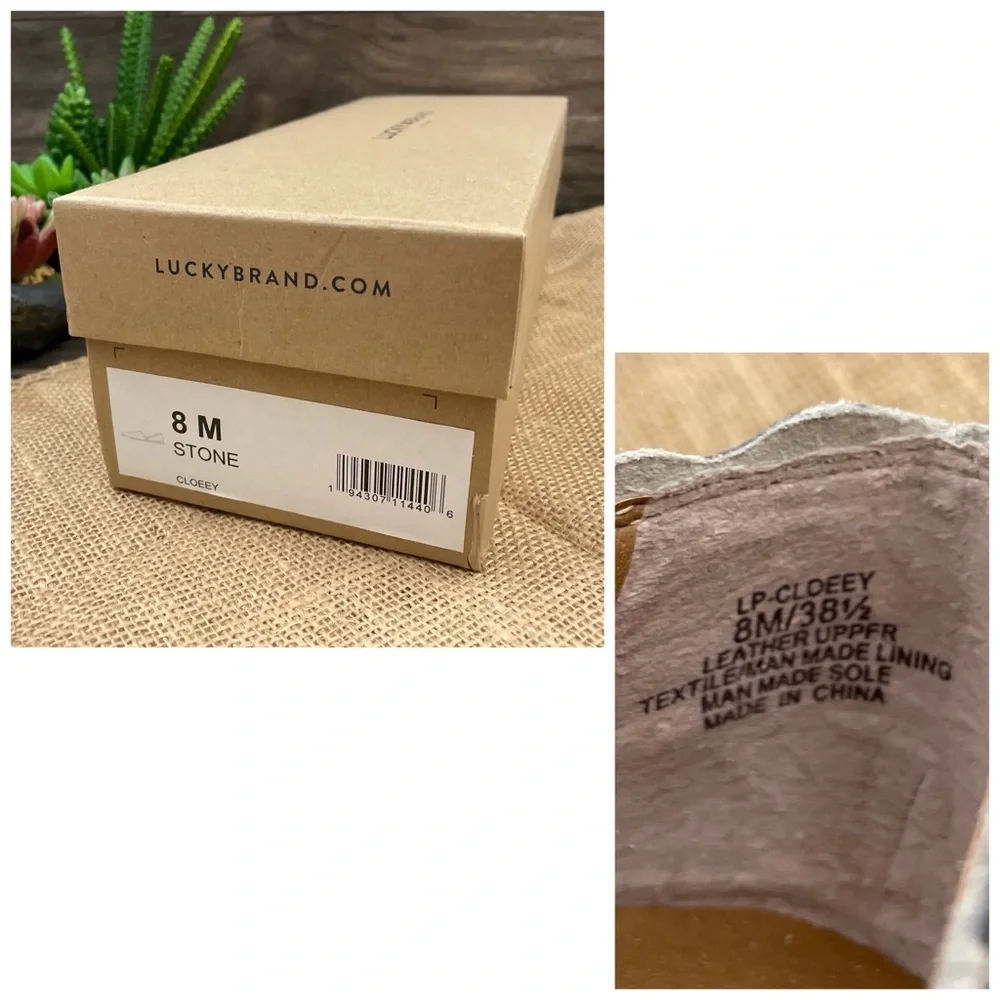 NIB Lucky Brand Cloeey Scalloped Leopard Flat